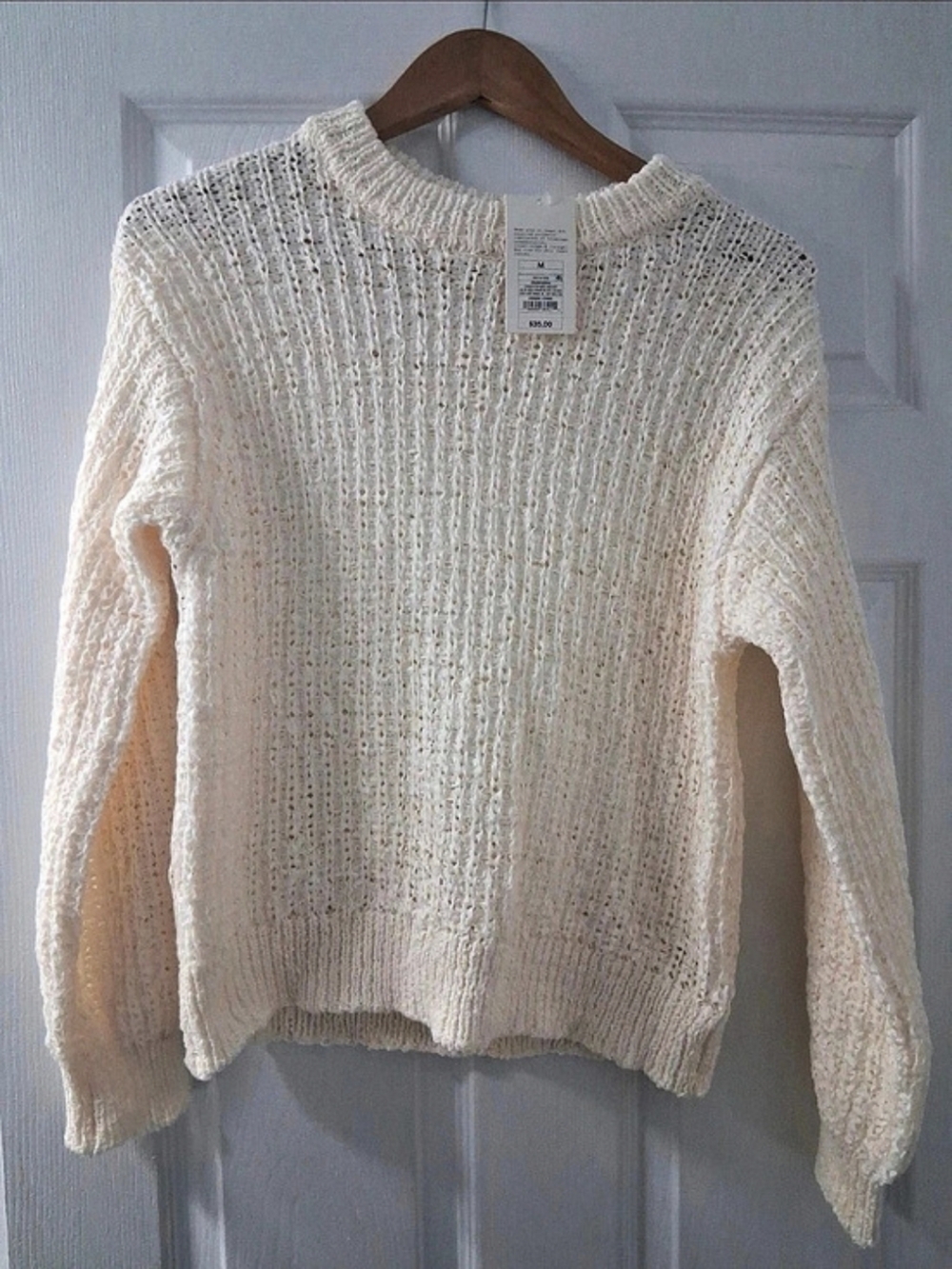 a.new.day Open Work Oversized Pullover Sweater Medium